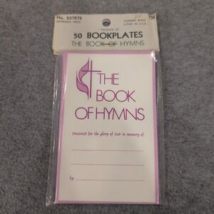 Vintage Abingdon Press United Methodist Book of Hymns Bookplates 50ct 037972
